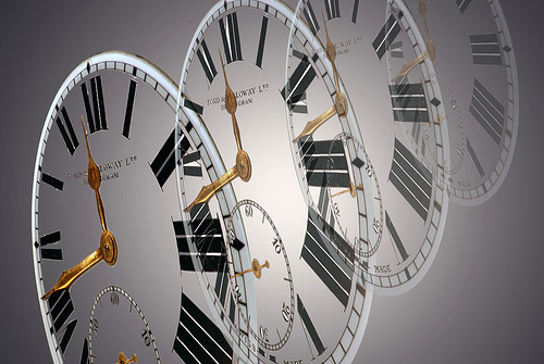 Clocks showing the time