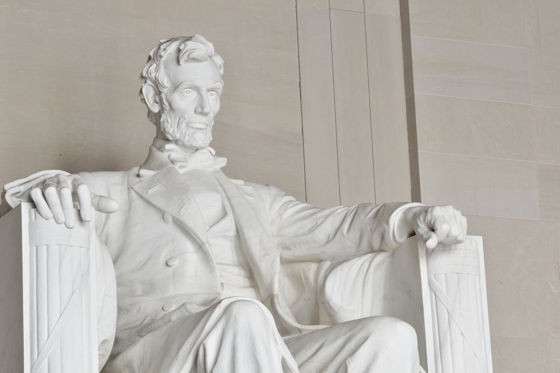 Abraham Lincoln statue in the Lincoln Memorial in Washongton DC