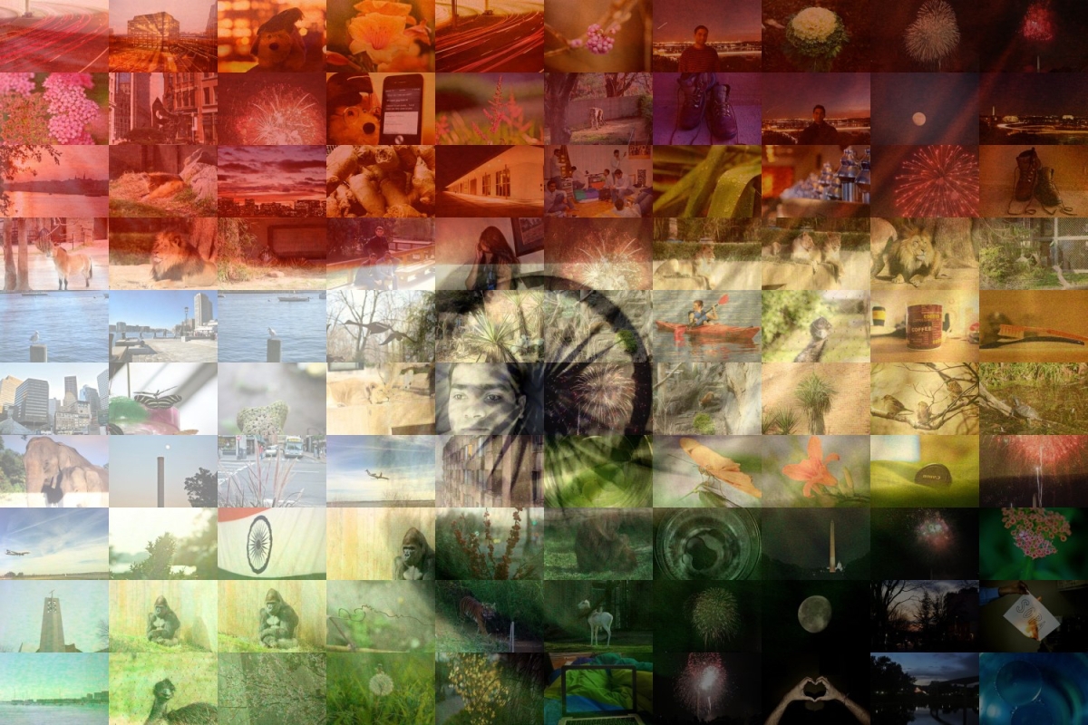 Indian Flag with small pictures in it