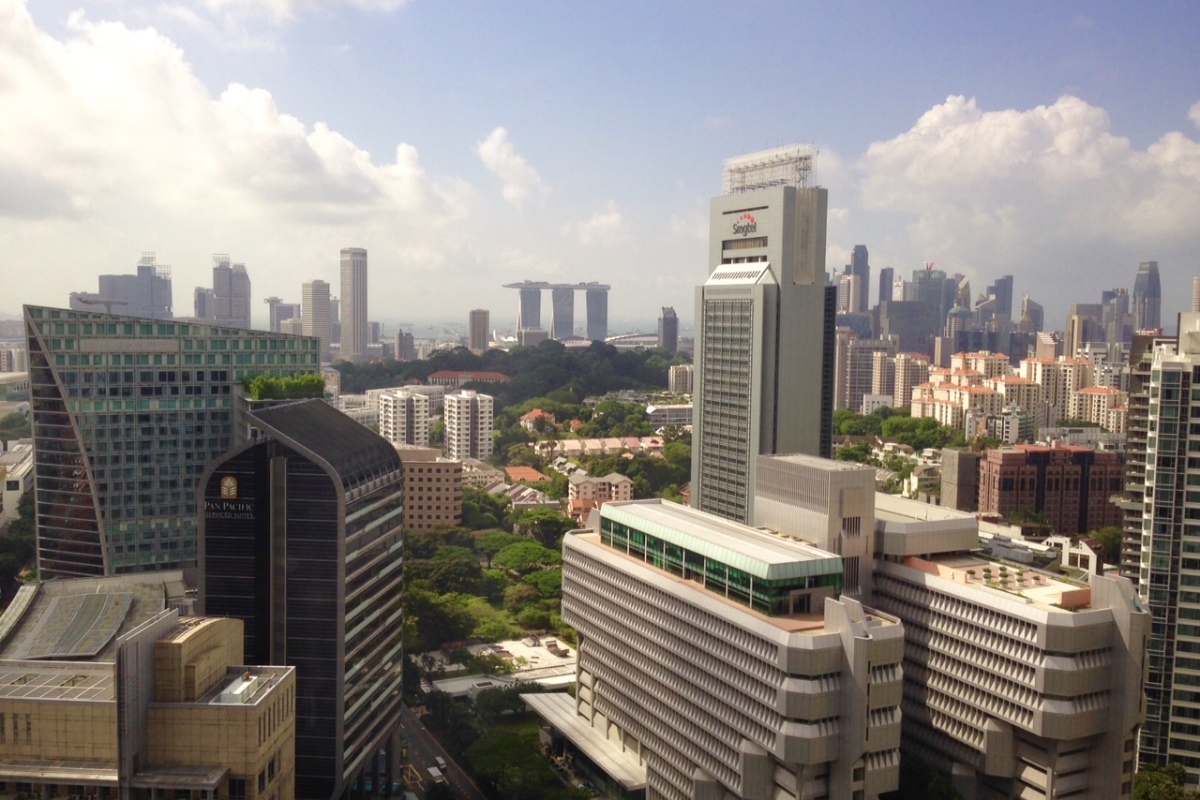 Singapore skyline, Asian Business Teams
